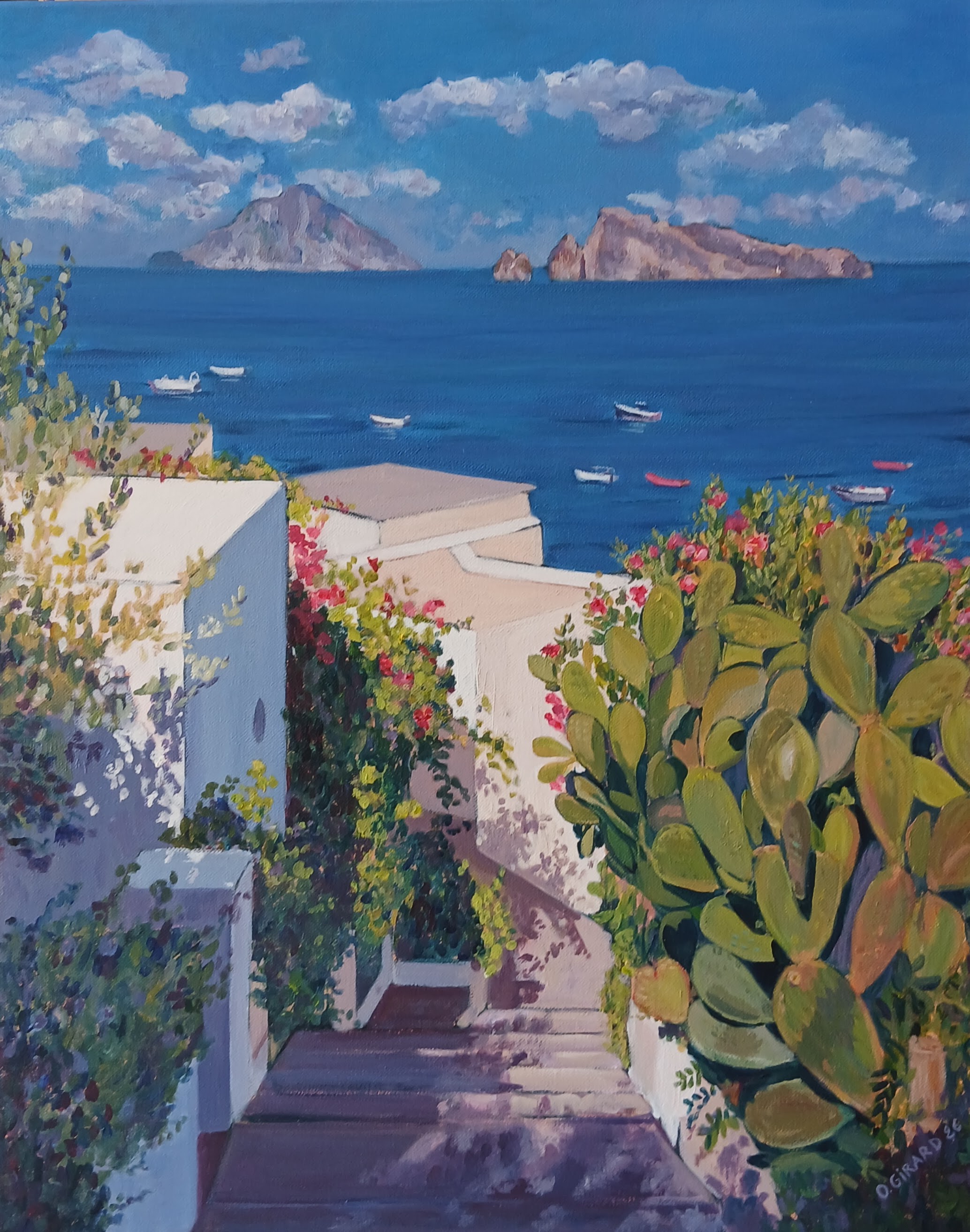 Escalier vers la mer